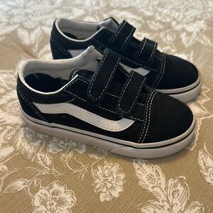 Kids Black and White Velcro Sneakers